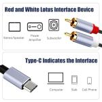 USB-C to Dual RCA Audio Cable - Black