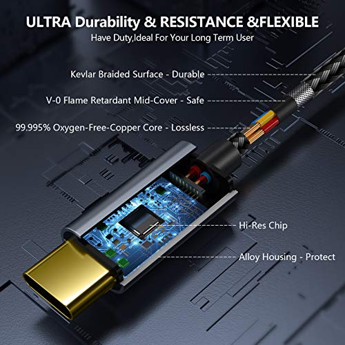 USB-C to 3.5mm Aux Audio Cable with Mic