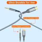 USB-C to 3.5mm Audio Jack Cable 1.2M
