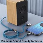 Braided USB-C & Lightning Aux Cable for Car