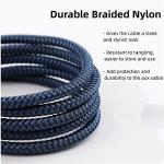 Braided USB-C & Lightning Aux Cable for Car