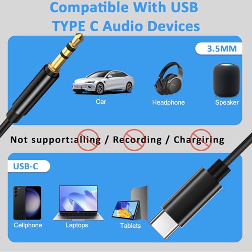 USB-C to 3.5mm Aux Audio Cable