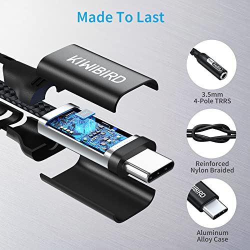 KiwiBird USB-C to 3.5mm Audio Adapter