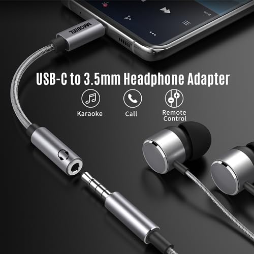 USB-C to 3.5mm Headphone Adapter with Microphone