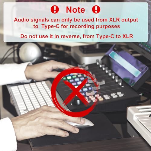 Braided USB-C to XLR Microphone Audio Cable