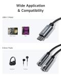 ZOOAUX USB-C Dual 3.5mm Audio Adapter