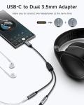 ZOOAUX USB-C Dual 3.5mm Audio Adapter