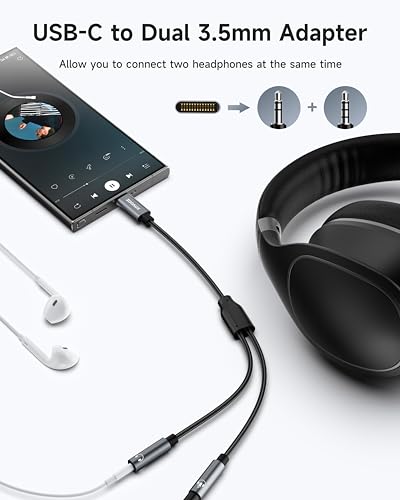 ZOOAUX USB-C Dual 3.5mm Audio Adapter