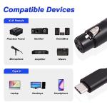 USB-C to XLR Female Microphone Adapter Cable 2M