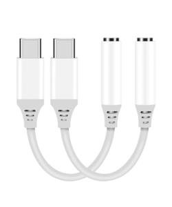 2-Pack USB-C to 3.5mm Audio Adapters