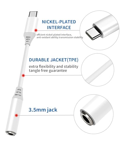 2-Pack USB-C to 3.5mm Audio Adapters