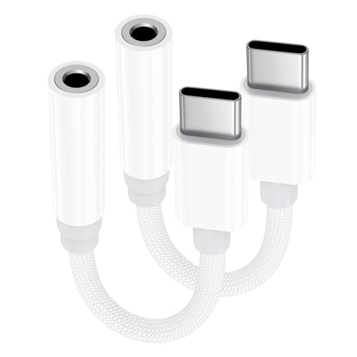 Apple MFi Certified USB-C to 3.5mm Adapter 2-Pack