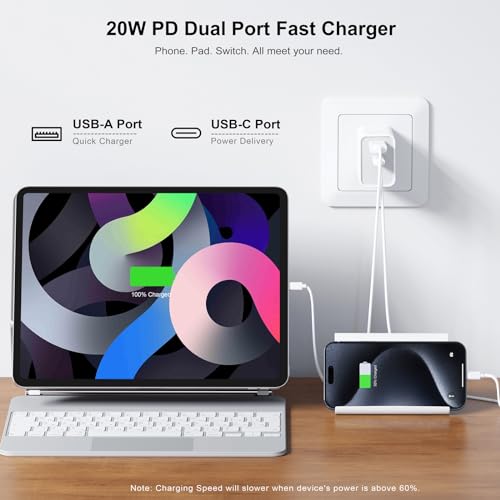 2-Port USB-C Charger for iPhone & Watch