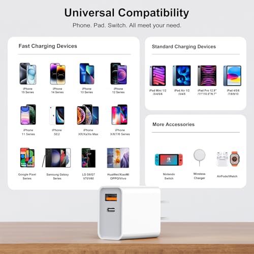 2-Port USB-C Charger for iPhone & Watch