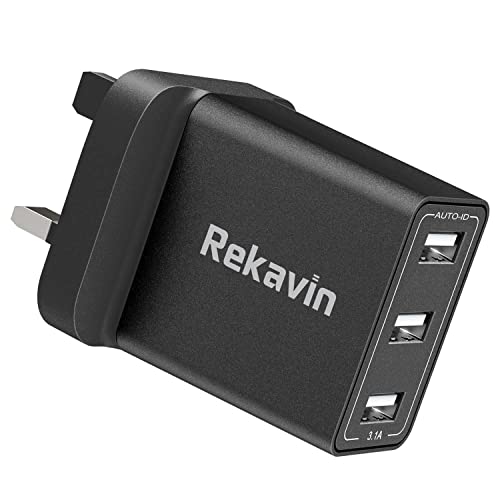 Rekavin 3-Port UK USB Wall Charger