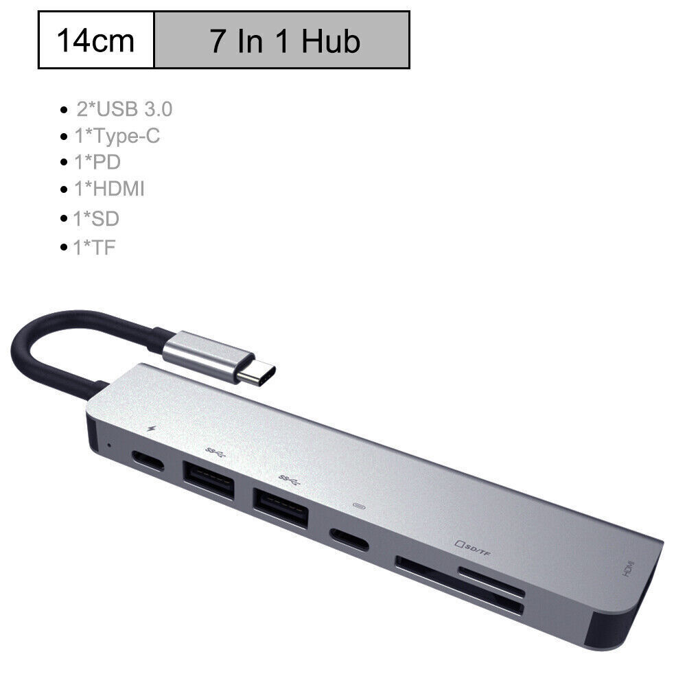 7-in-1 Type C Hub for Macbook/iPad Pro