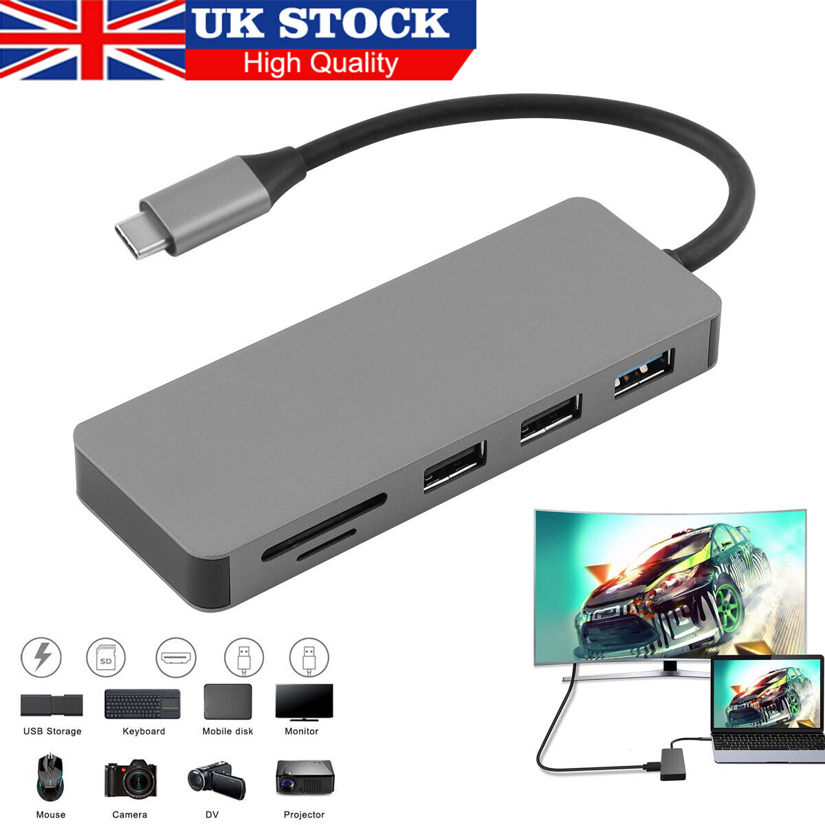 7-IN-1 USB-C HUB for Macbook Air Pro