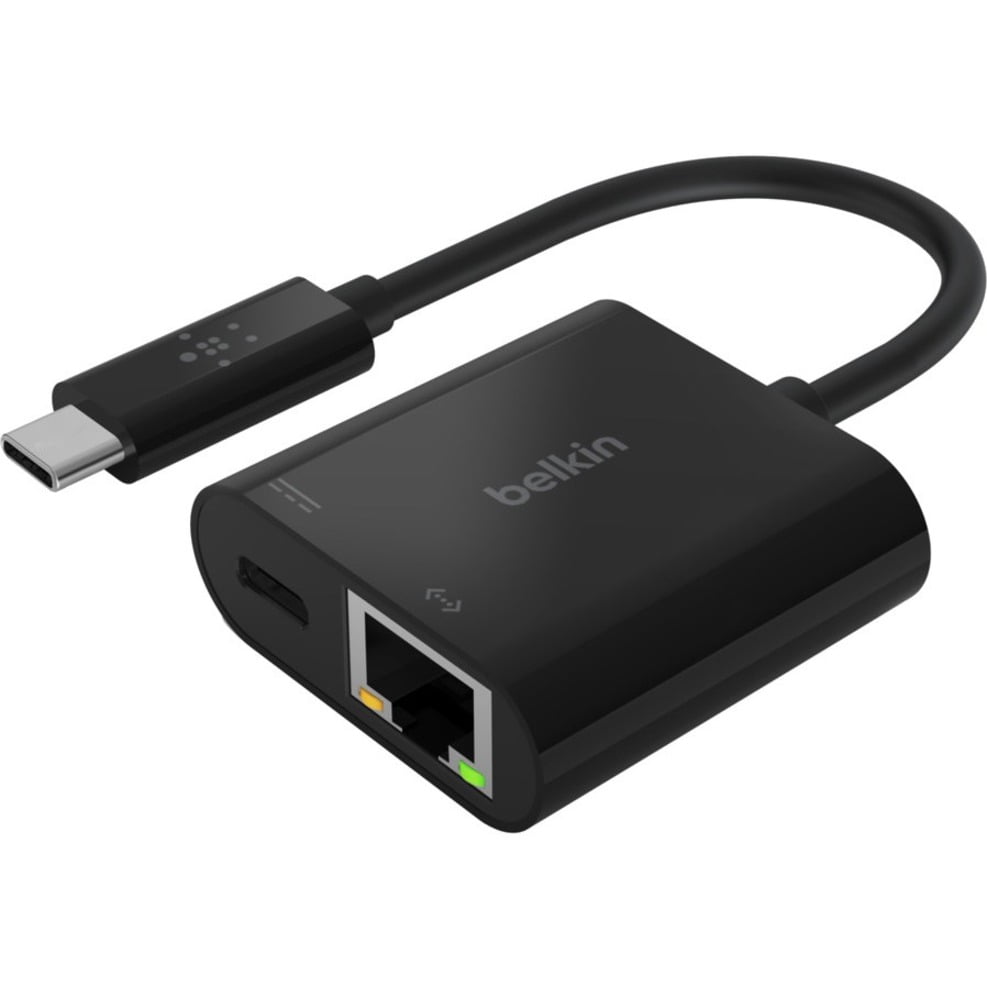 Belkin USB-C Ethernet & Charge Adapter - Black