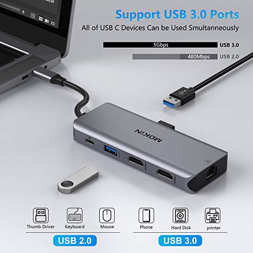USB-C Dual HDMI Laptop Docking Station