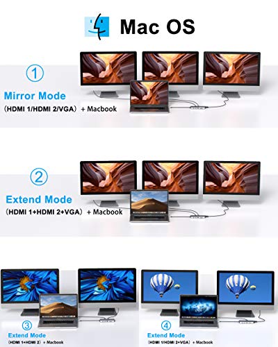 14 in 1 USB-C Docking Station with Dual Monitors