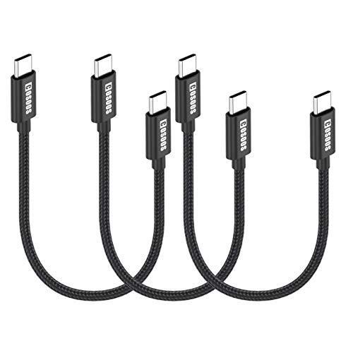3-Pack Short USB-C Cables for Fast Charging