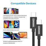 3-Pack Short USB-C Cables for Fast Charging