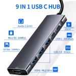 9-in-1 USB-C Hub with HDMI & PD