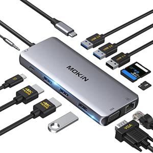 12-in-1 USB-C Docking Station with Dual HDMI