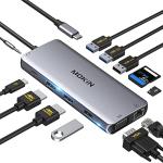 12-in-1 USB-C Docking Station with Dual HDMI