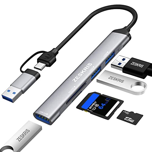 Slim 5-port USB-C hub with card reader
