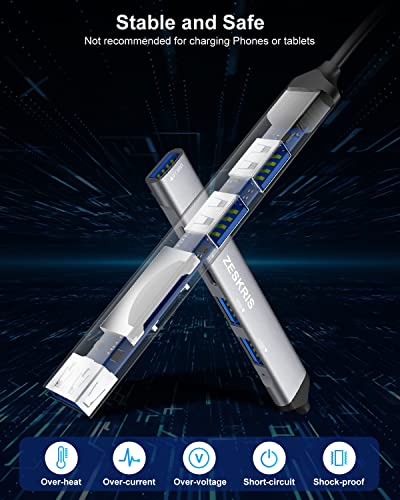 Slim 5-port USB-C hub with card reader