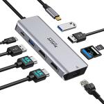 9-in-1 USB-C Multiport Adapter with Dual HDMI