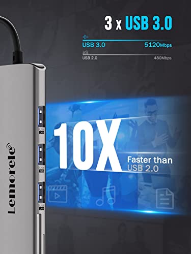Lemorele's 9-in-1 USB-C Hub Docking Station