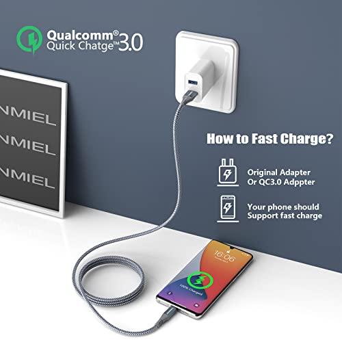 ANMIEL 3M Fast Charge Type C Cable - 2 Pack