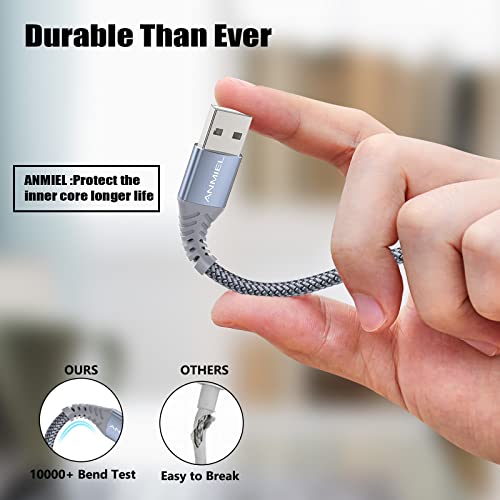 ANMIEL 3M Fast Charge Type C Cable - 2 Pack