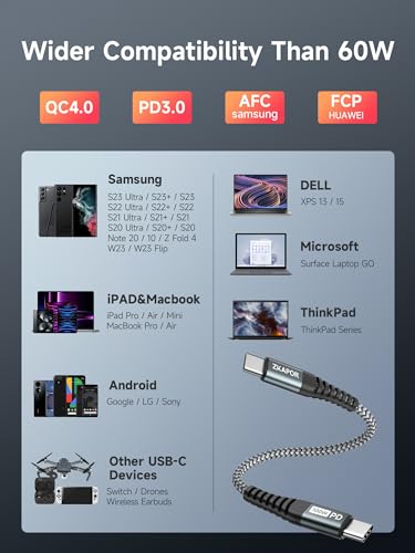 Short 30CM USB-C to USB-C Fast Charging Cable