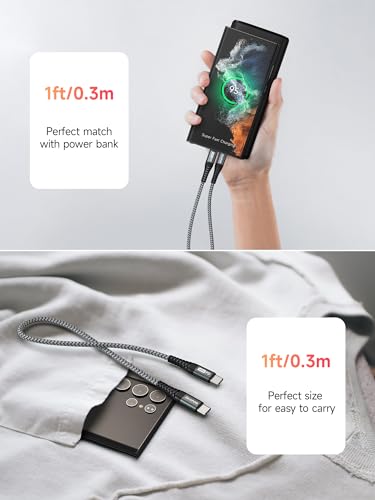 Short 30CM USB-C to USB-C Fast Charging Cable