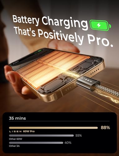 LISEN 60W USB-C Charger Cable 4-Pack