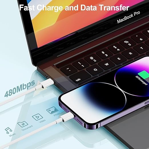 Heboen 1M USB-C to Lightning Cable 2-Pack