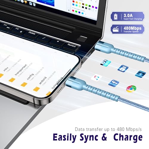 Ucyable 3-Pack USB-C to Lightning Charging Cables