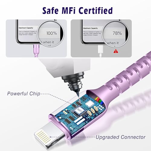 Ucyable 3-Pack USB-C to Lightning Charging Cables