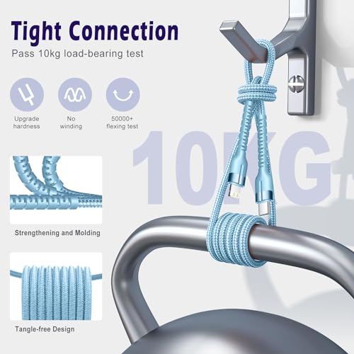 Ucyable 3-Pack USB-C to Lightning Charging Cables