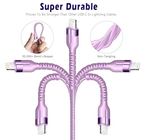 Ucyable 3-Pack USB-C to Lightning Charging Cables