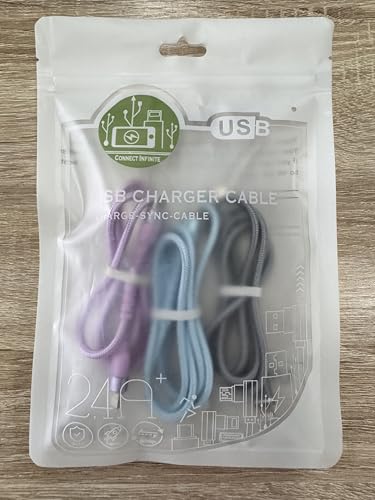 Ucyable 3-Pack USB-C to Lightning Charging Cables
