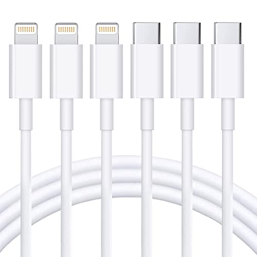 3-Pack USB-C to Lightning Fast Charger Cables