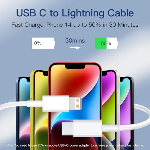 MFi Certified USB-C to Lightning Cable 3-Pack