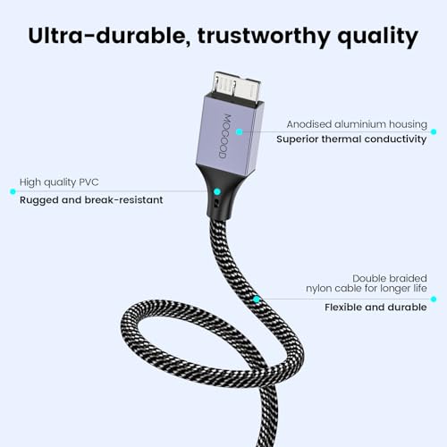 MOGOOD USB-C to Micro USB 3.0 Cable 0.5m