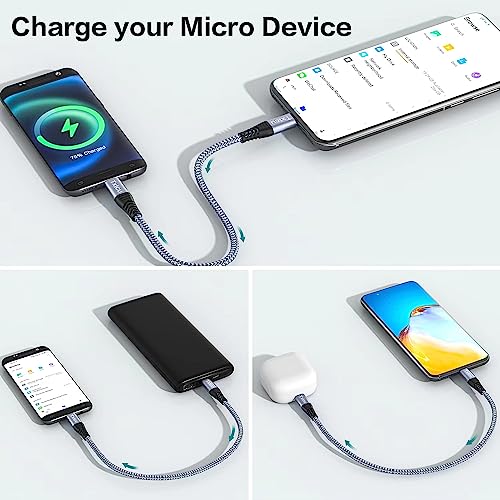 USB-C to Micro USB Nylon Braided Charging Cable