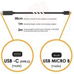 USB-C to Micro USB Cable 3.3ft Black