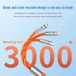 3-in-1 USB-C Fast Charging Cable, Nylon Braided